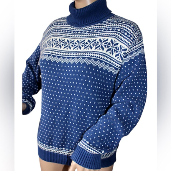 L.L. Bean Sweaters - L.L. Bean 100% Cotton Fair Isle Sweater, Women’s Size XL